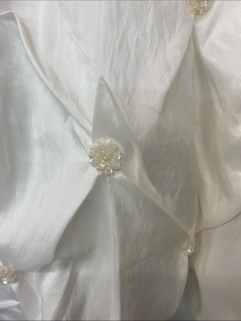 Girls Ivory Taffeta Formal Dress with Brown Sash